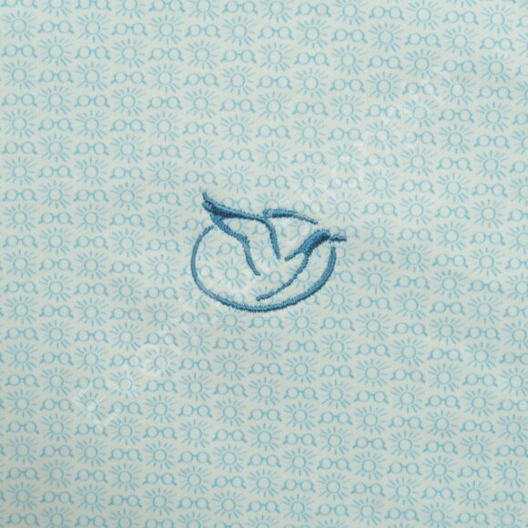 Peter Millar Reynolds Lake Oconee Polo Shirt Mens L White Blue Featherweight Sun - Picture 4 of 7